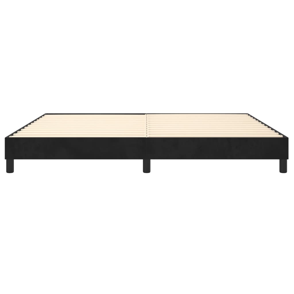 Cadre de lit sans matelas noir 200x200 cm velours - XIOS