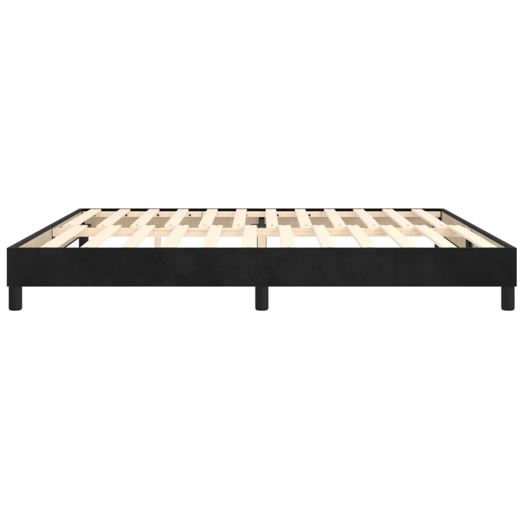 Cadre de lit sans matelas noir 200x200 cm velours - XIOS