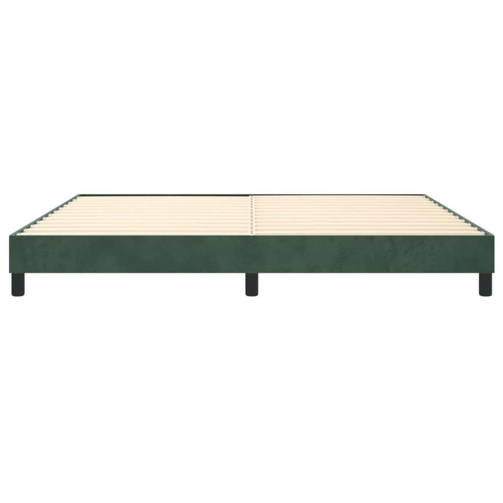 Cadre de lit sans matelas vert foncé 200x200 cm velours - XIOS