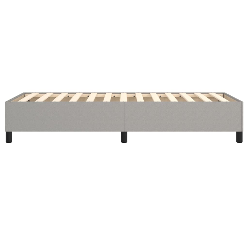 Cadre de lit sans matelas gris clair 80x200 cm tissu - XIOS