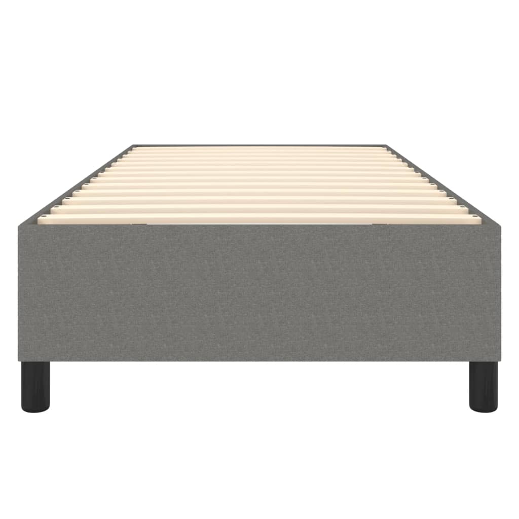 Cadre de lit sans matelas gris foncé 80x200 cm tissu - XIOS
