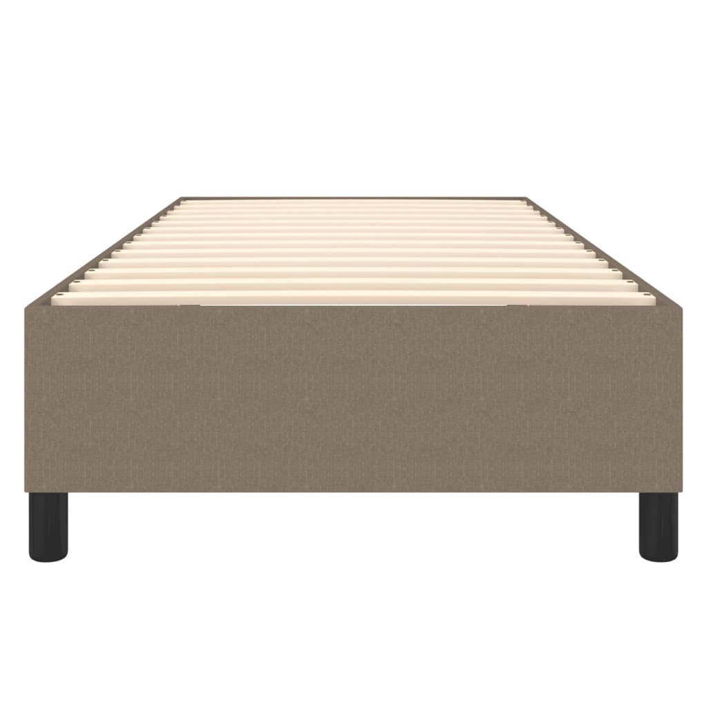 Cadre de lit à lattes taupe 80x200 cm tissu - XIOS