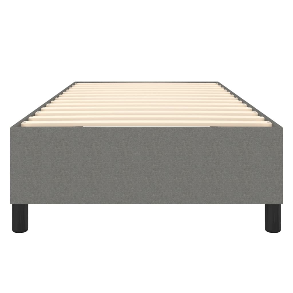 Cadre de lit sans matelas gris foncé 90x190 cm tissu - XIOS