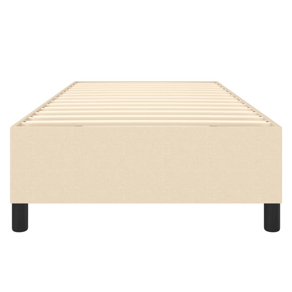 Cadre de lit sans matelas crème 90x190 cm tissu - XIOS