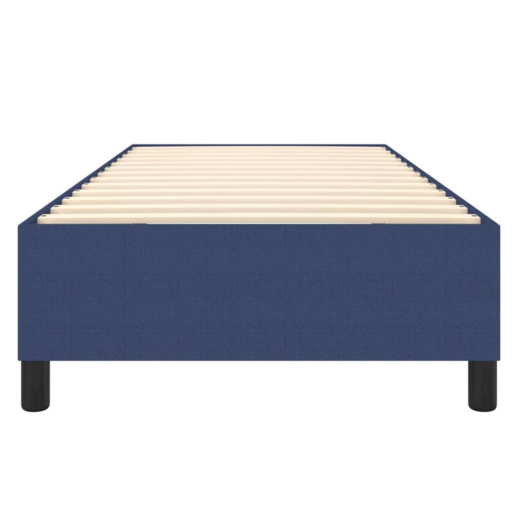Cadre de lit sans matelas bleu 90x190 cm tissu - XIOS