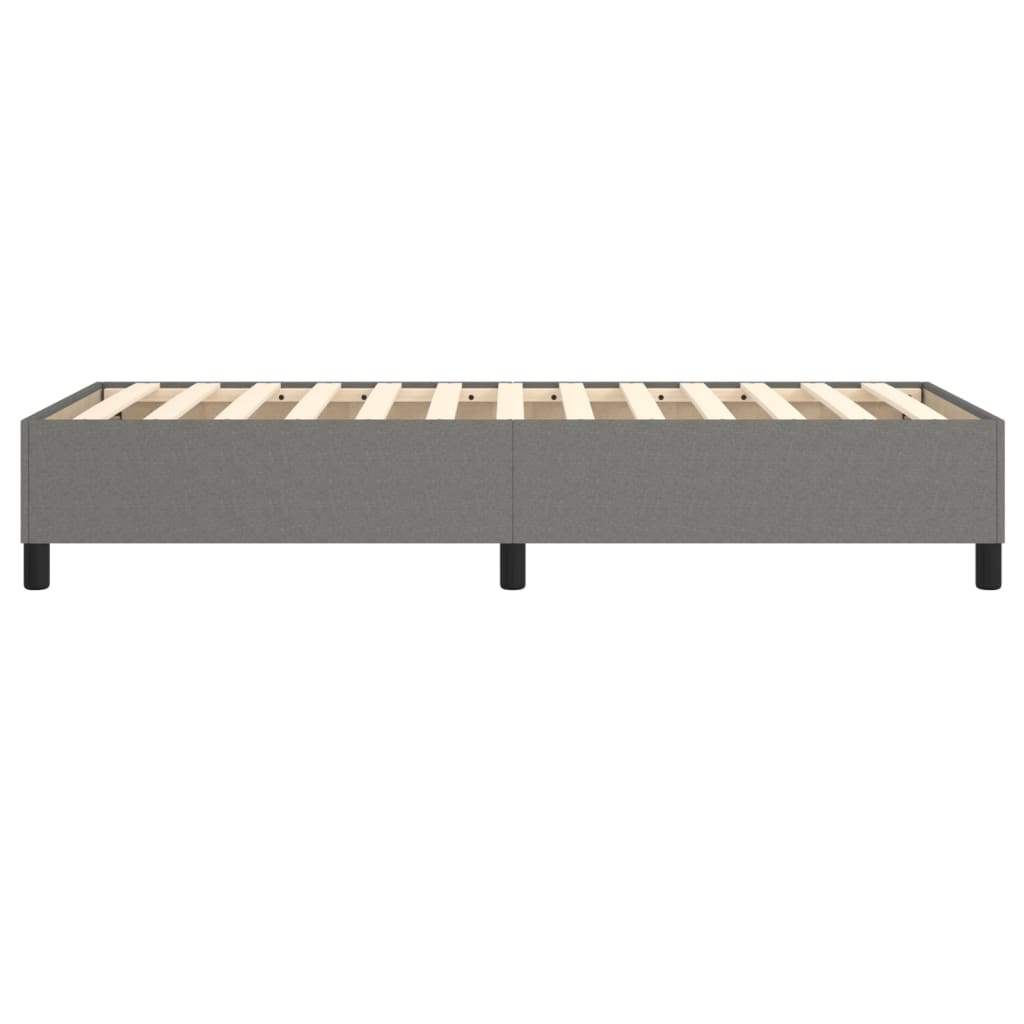 Cadre de lit sans matelas gris foncé 90x200 cm tissu - XIOS