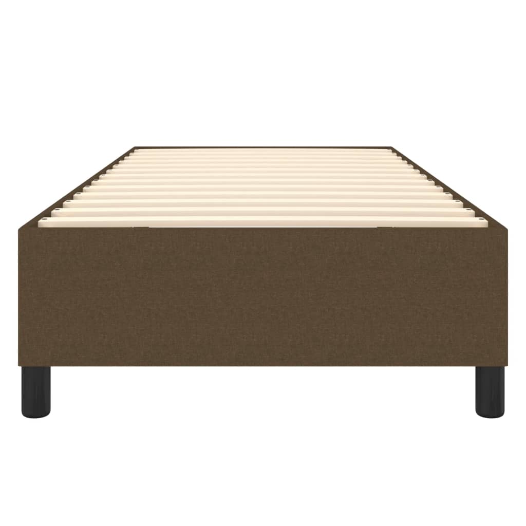Cadre de lit sans matelas marron foncé 90x200 cm tissu - XIOS