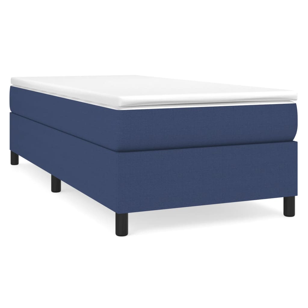 Cadre de lit sans matelas bleu 90x200 cm tissu - XIOS