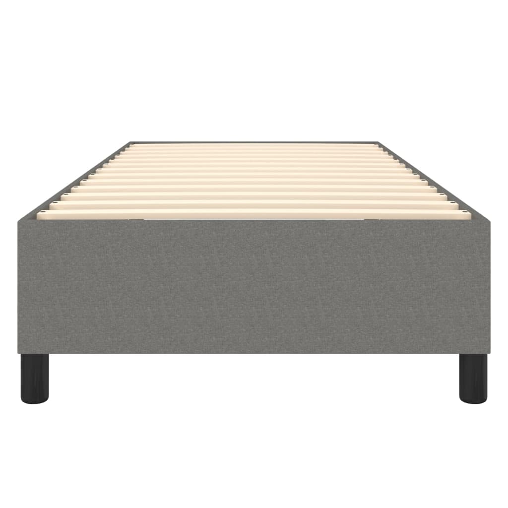 Cadre de lit sans matelas gris foncé 100x200 cm tissu - XIOS