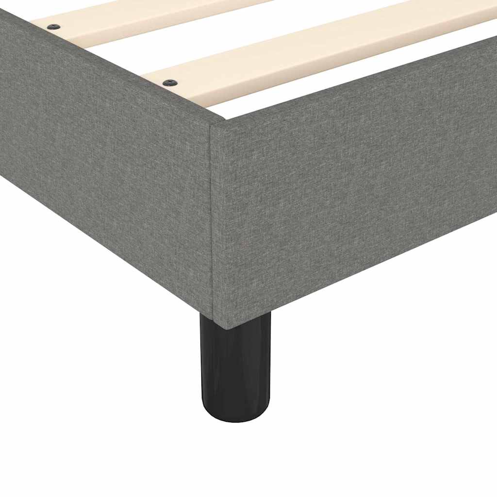Cadre de lit sans matelas gris foncé 100x200 cm tissu - XIOS