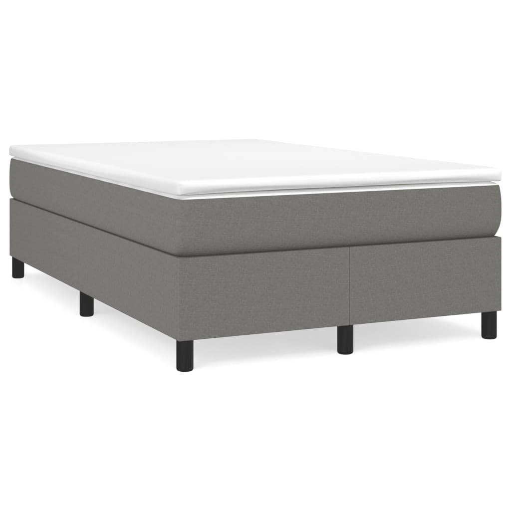 Cadre de lit sans matelas gris foncé 120x200 cm tissu - XIOS