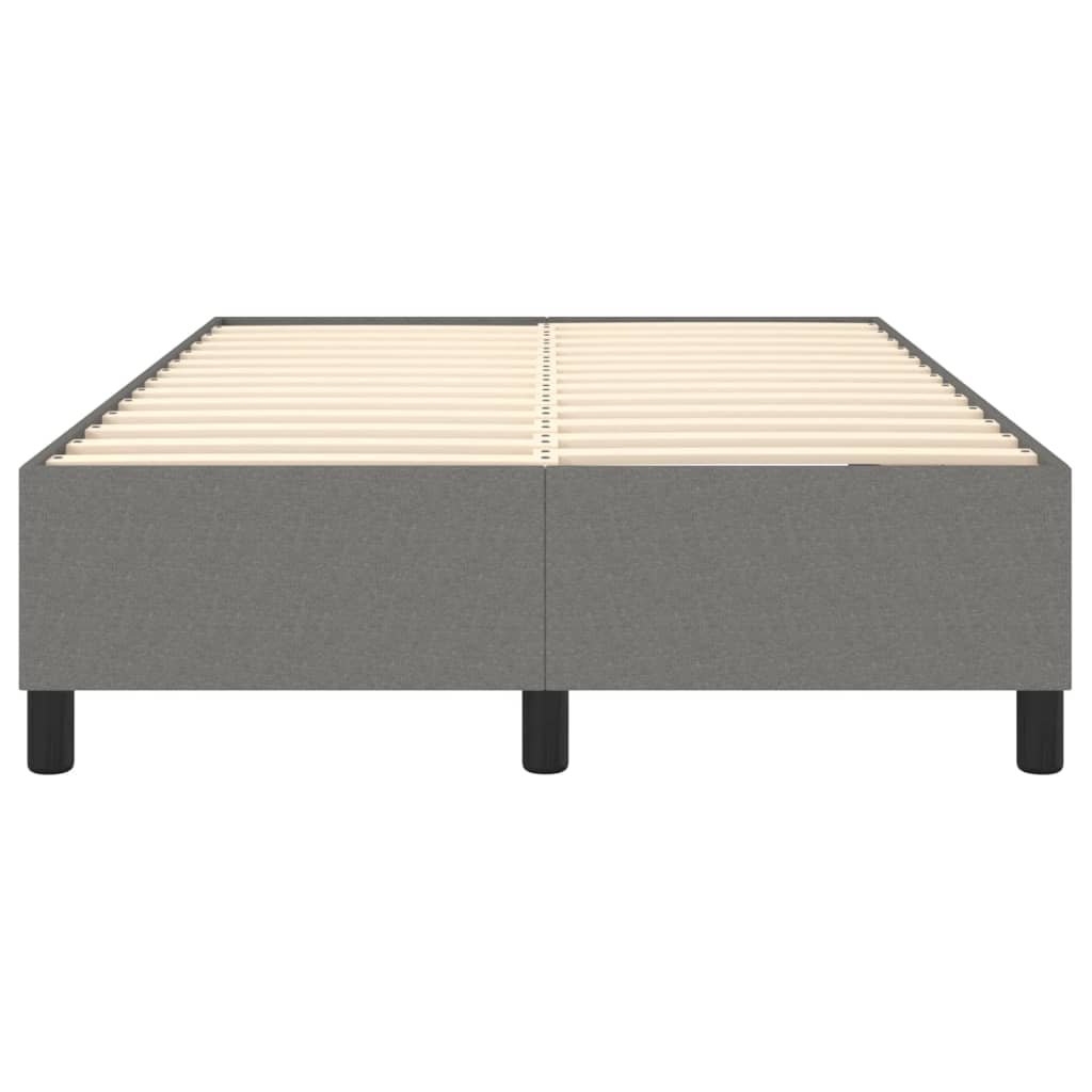 Cadre de lit sans matelas gris foncé 120x200 cm tissu - XIOS