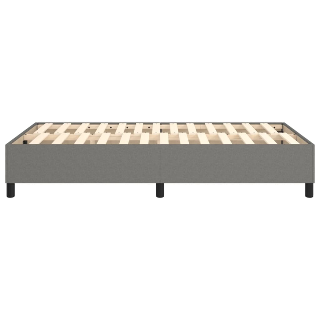 Cadre de lit sans matelas gris foncé 120x200 cm tissu - XIOS