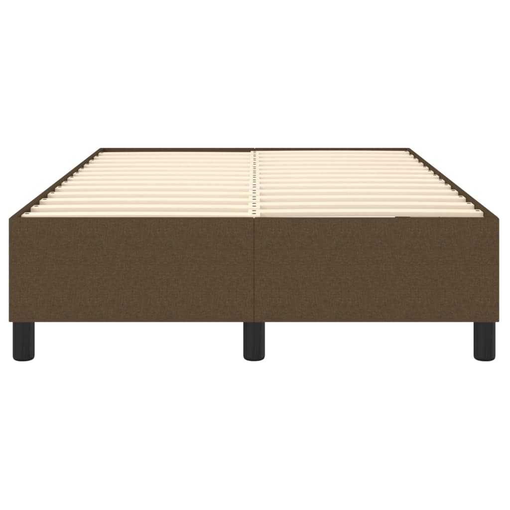 Cadre de lit sans matelas marron foncé 120x200 cm tissu - XIOS