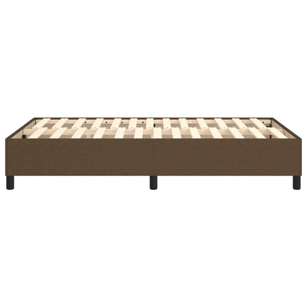 Cadre de lit sans matelas marron foncé 120x200 cm tissu - XIOS