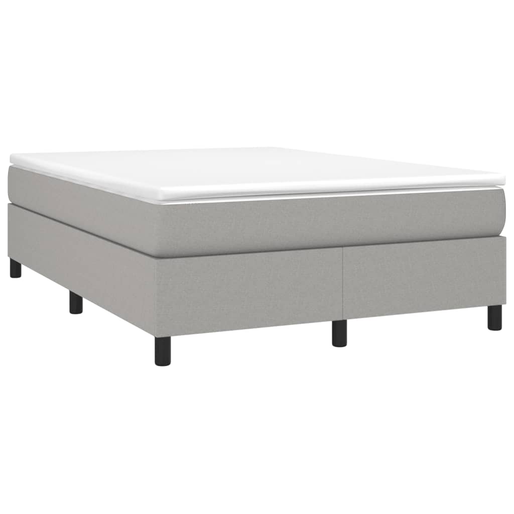 Cadre de lit sans matelas gris clair 140x190 cm tissu - XIOS
