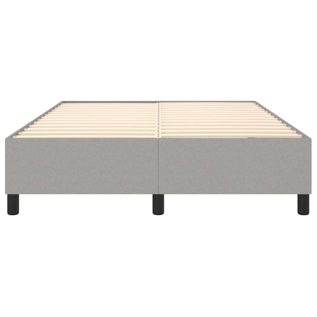 Cadre de lit sans matelas gris clair 140x190 cm tissu - XIOS