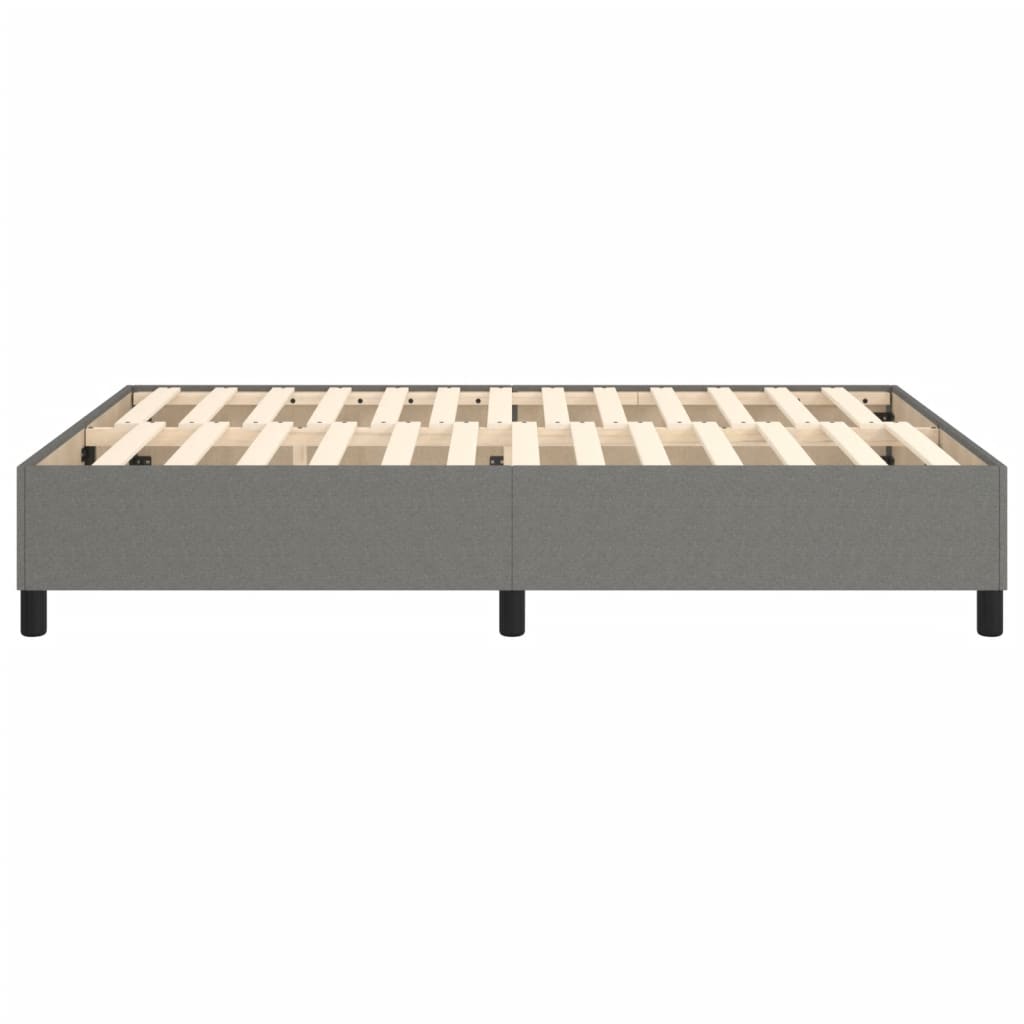 Cadre de lit sans matelas gris foncé 140x190 cm tissu - XIOS