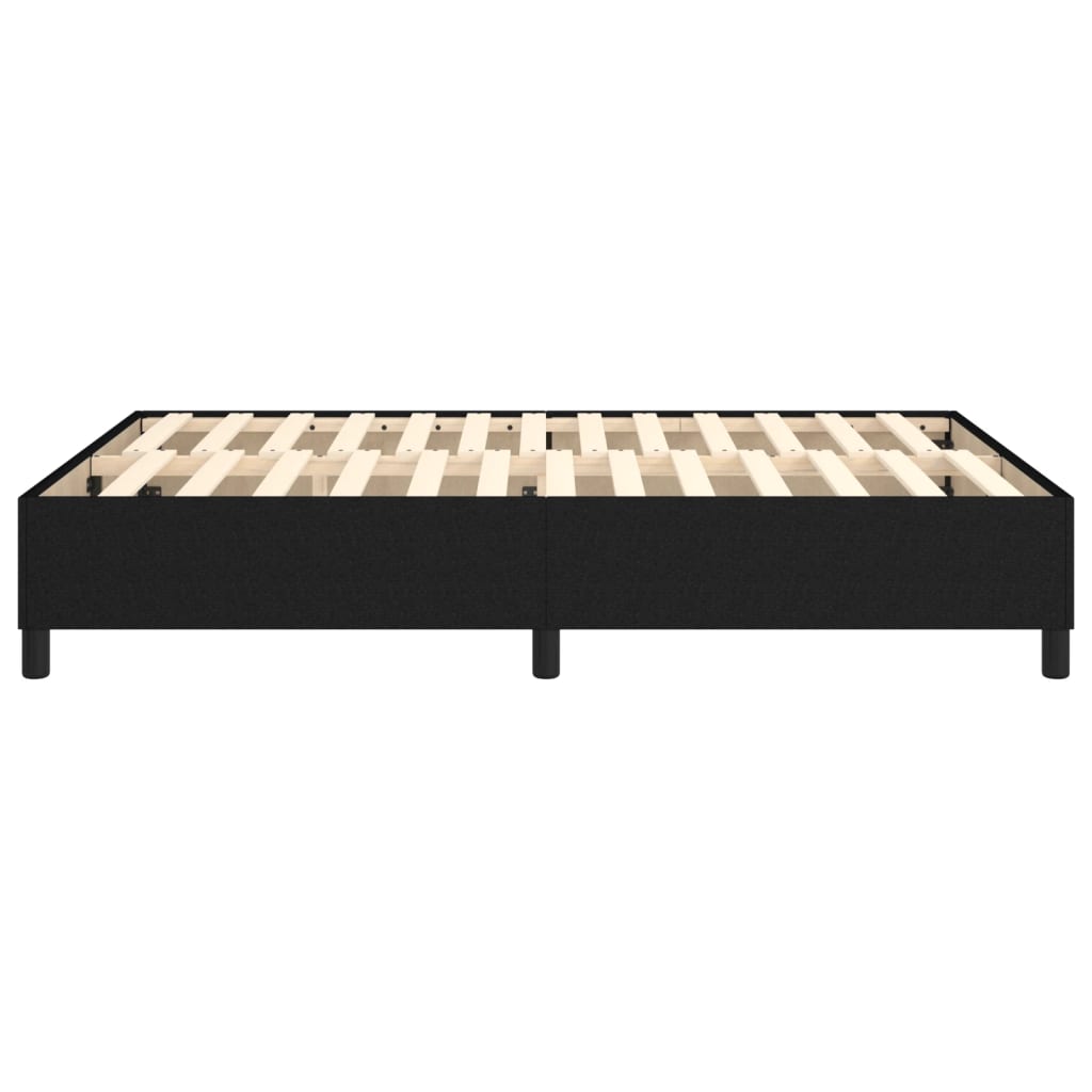 Cadre de lit sans matelas noir 140x190 cm tissu - XIOS