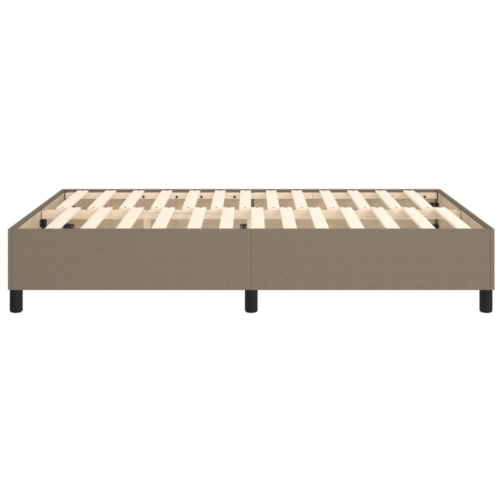 Cadre de lit à ressorts taupe 140x190 cm tissu - XIOS