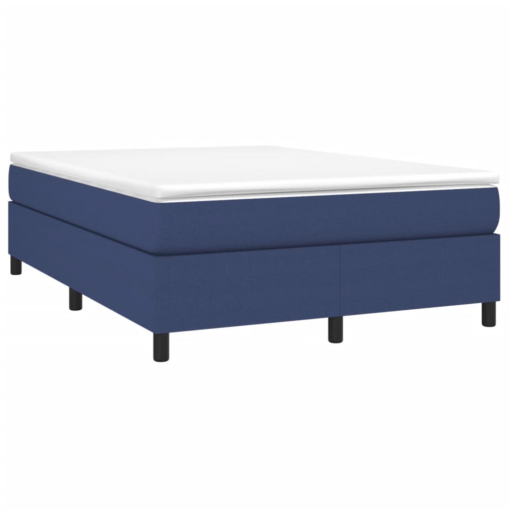 Cadre de lit sans matelas bleu 140x190 cm tissu - XIOS