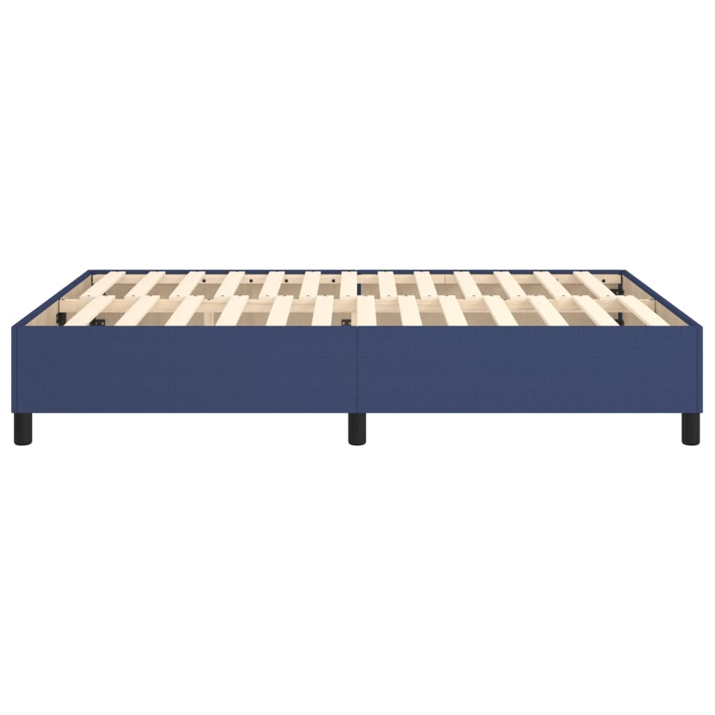 Cadre de lit sans matelas bleu 140x190 cm tissu - XIOS