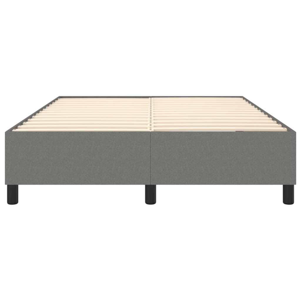 Cadre de lit sans matelas gris foncé 140x200 cm tissu - XIOS