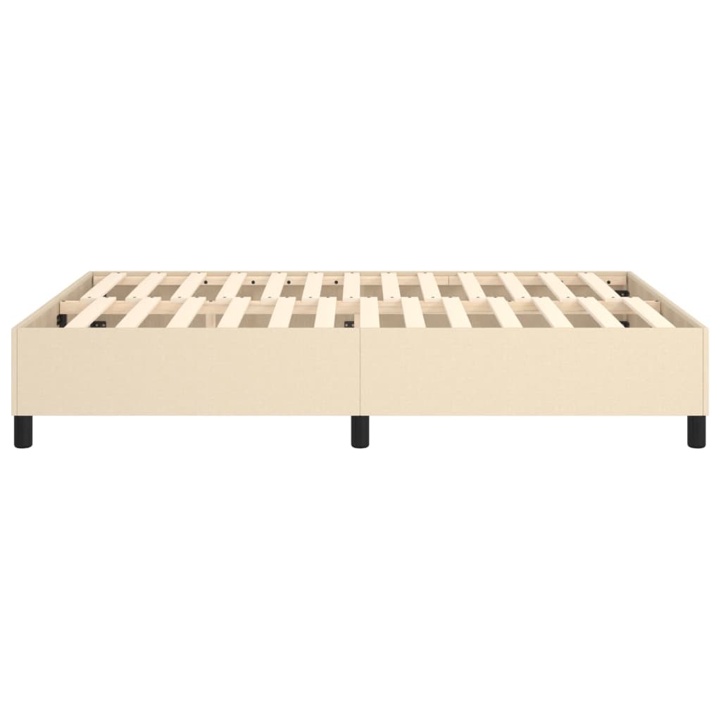 Cadre de lit sans matelas crème 140x200 cm tissu - XIOS