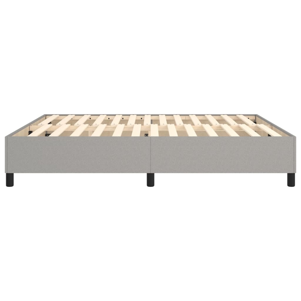 Cadre de lit sans matelas gris clair 160x200 cm tissu - XIOS