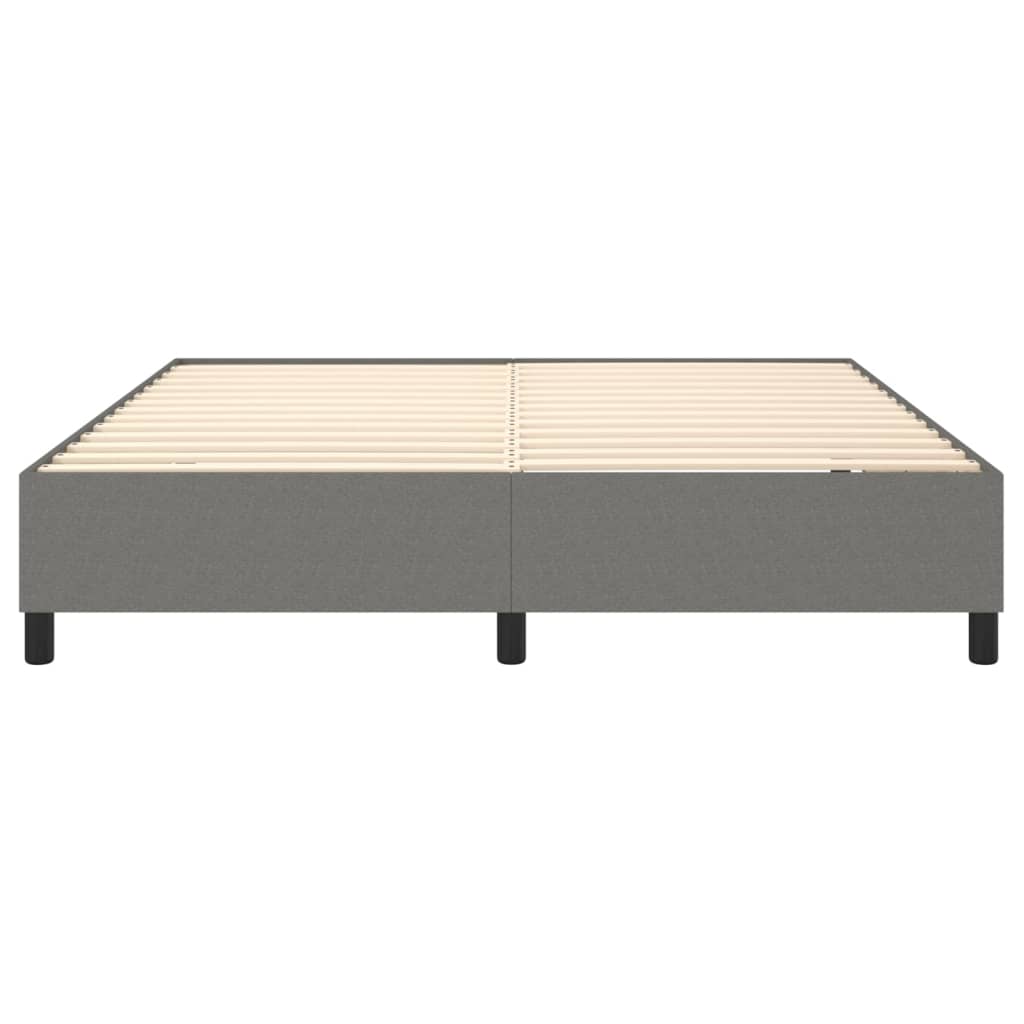 Cadre de lit sans matelas gris foncé 160x200 cm tissu - XIOS