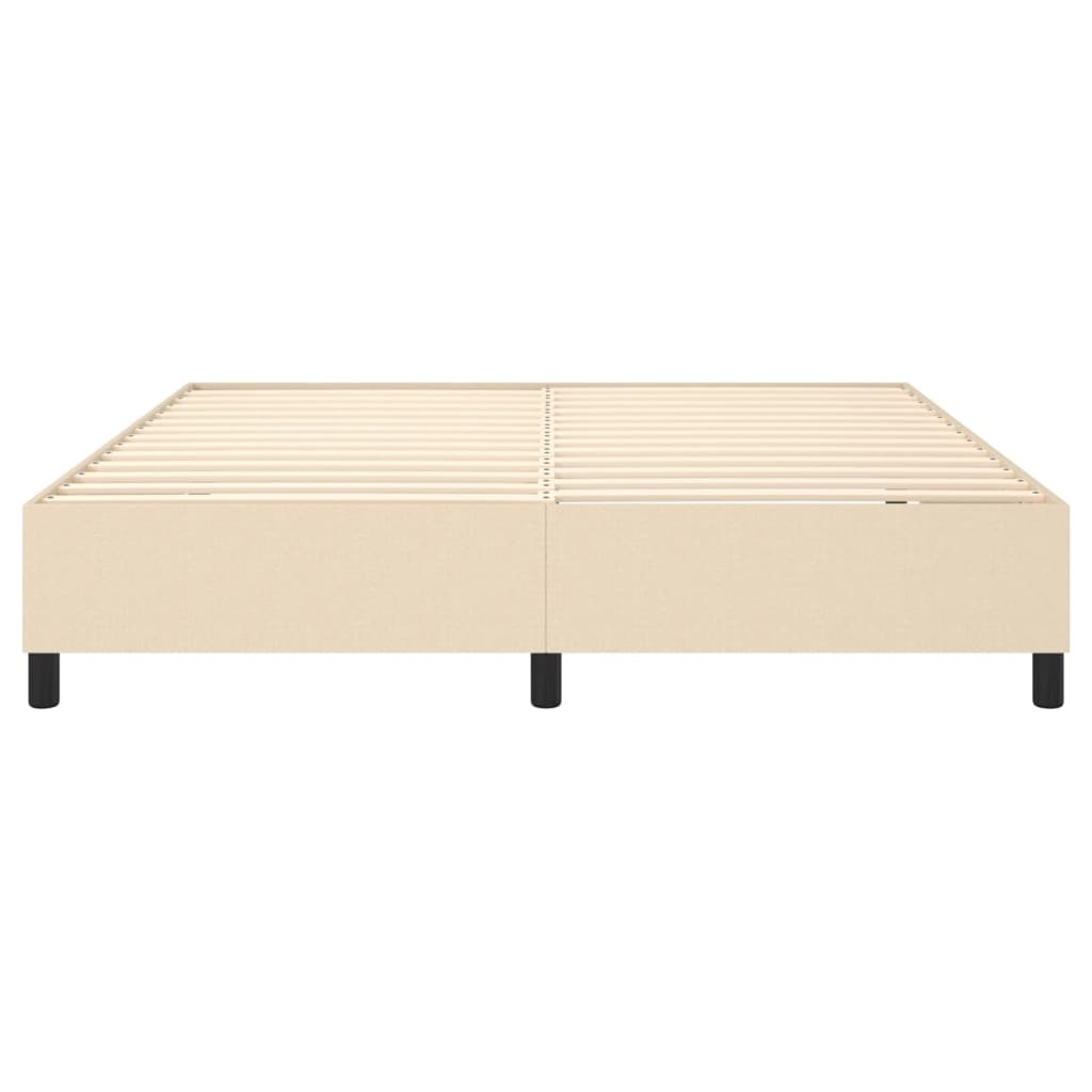 Cadre de lit sans matelas crème 160x200 cm tissu - XIOS