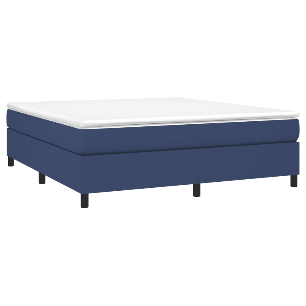 Cadre de lit sans matelas bleu 160x200 cm tissu - XIOS