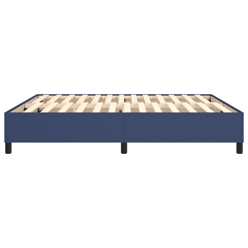 Cadre de lit sans matelas bleu 160x200 cm tissu - XIOS