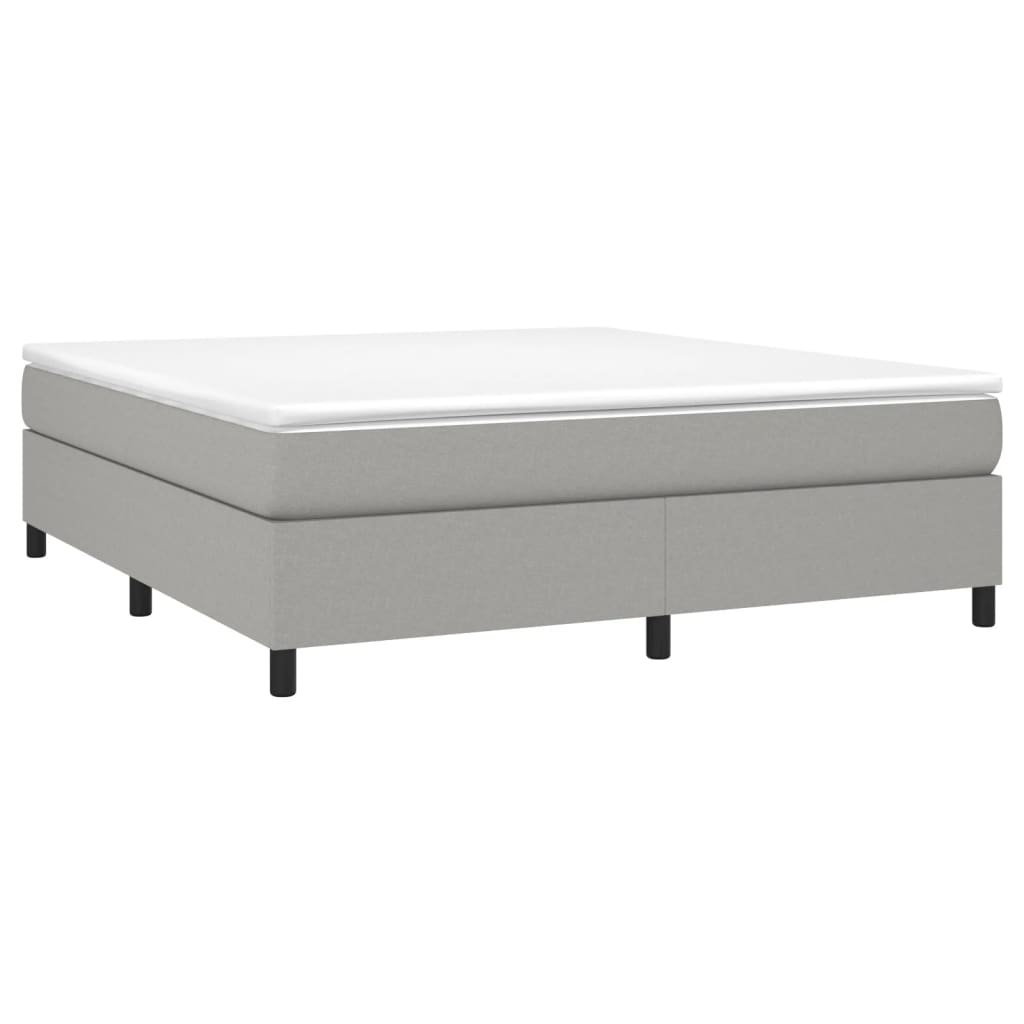 Cadre de lit sans matelas gris clair 180x200 cm tissu - XIOS