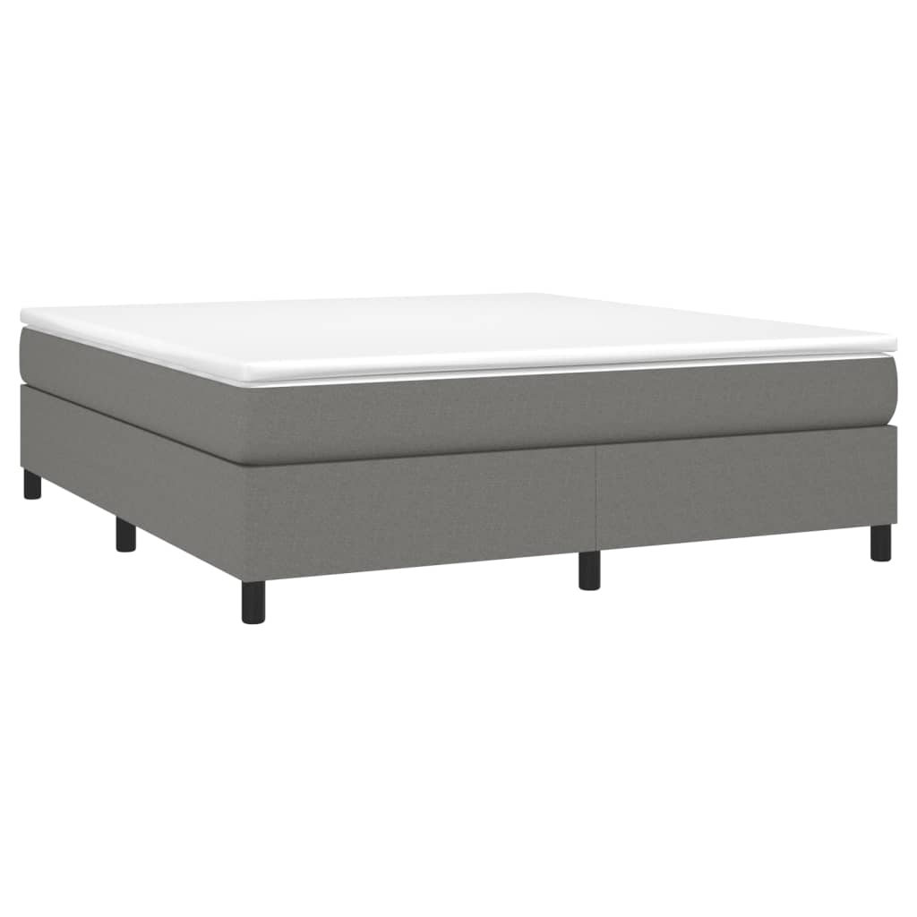 Cadre de lit sans matelas gris foncé 180x200 cm tissu - XIOS