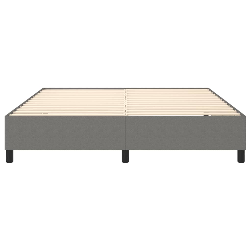 Cadre de lit sans matelas gris foncé 180x200 cm tissu - XIOS