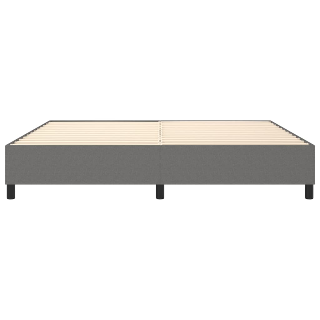Cadre de lit sans matelas gris foncé 200x200 cm tissu - XIOS