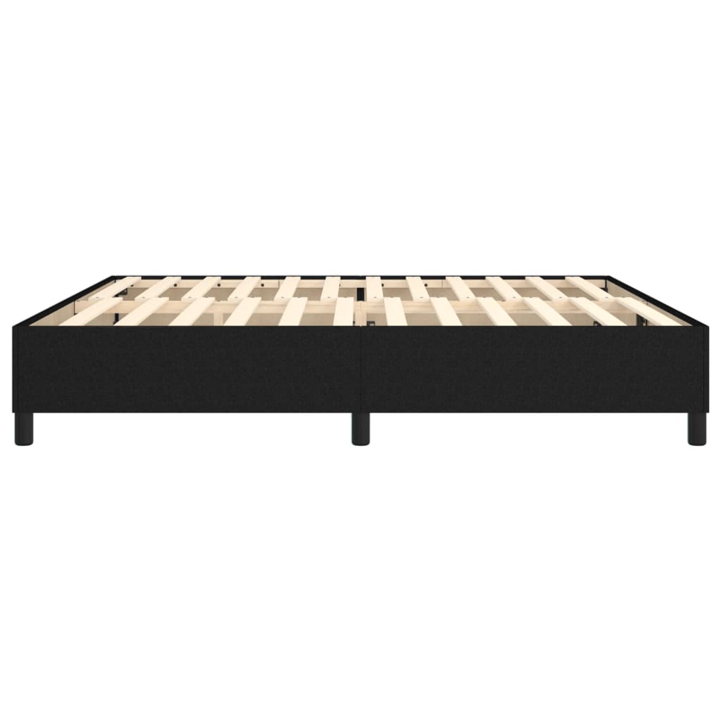 Cadre de lit sans matelas noir 200x200 cm tissu - XIOS