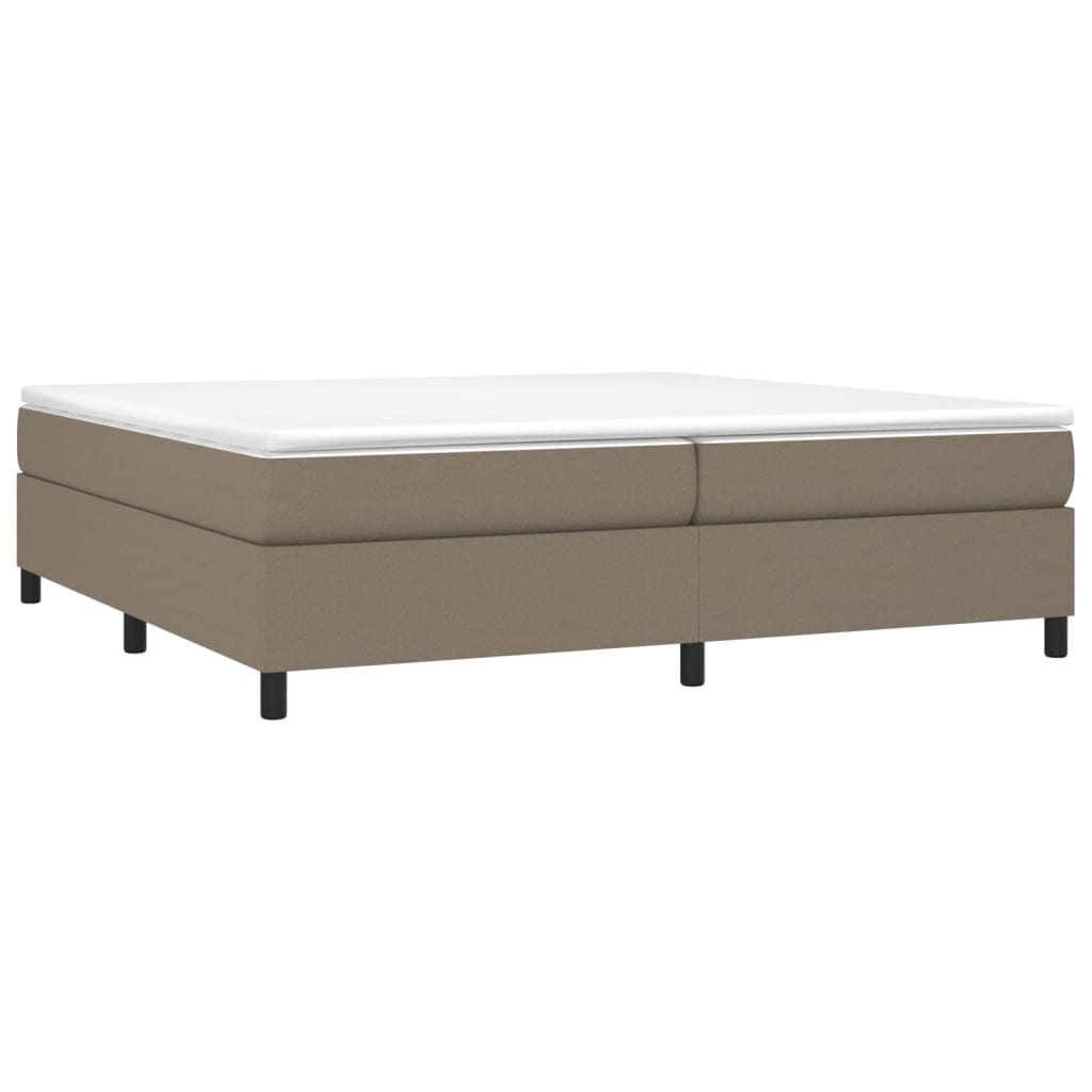 Cadre de lit à lattes taupe 200x200 cm tissu - XIOS