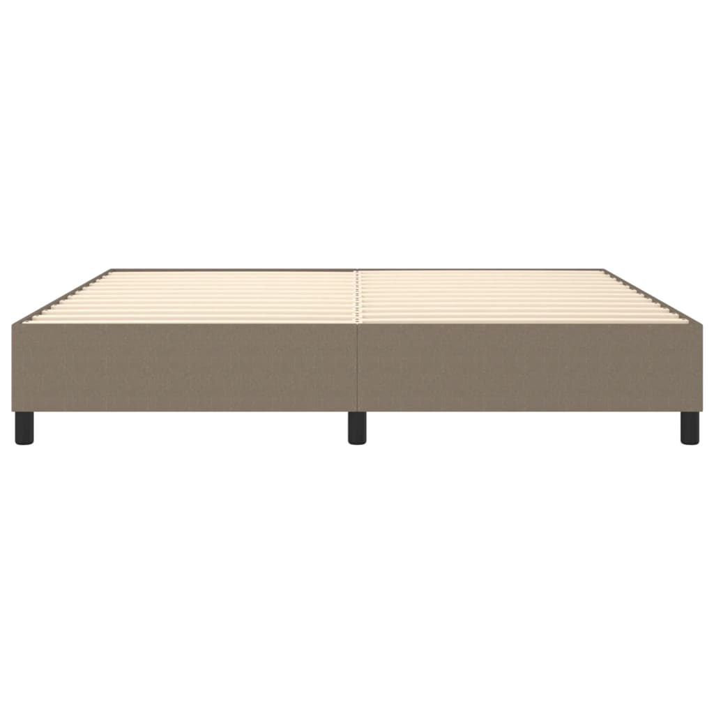 Cadre de lit à lattes taupe 200x200 cm tissu - XIOS