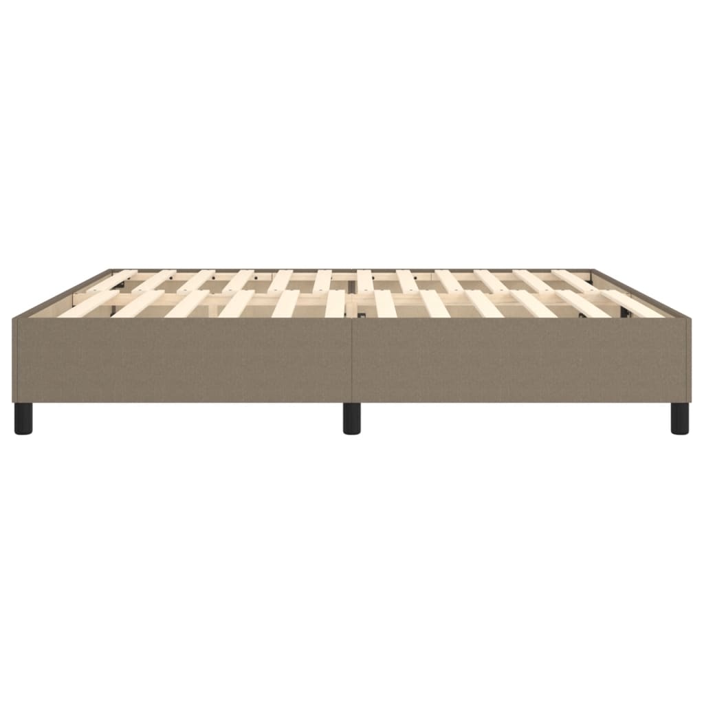 Cadre de lit à lattes taupe 200x200 cm tissu - XIOS
