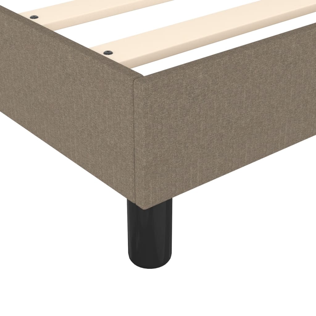 Cadre de lit à lattes taupe 200x200 cm tissu - XIOS