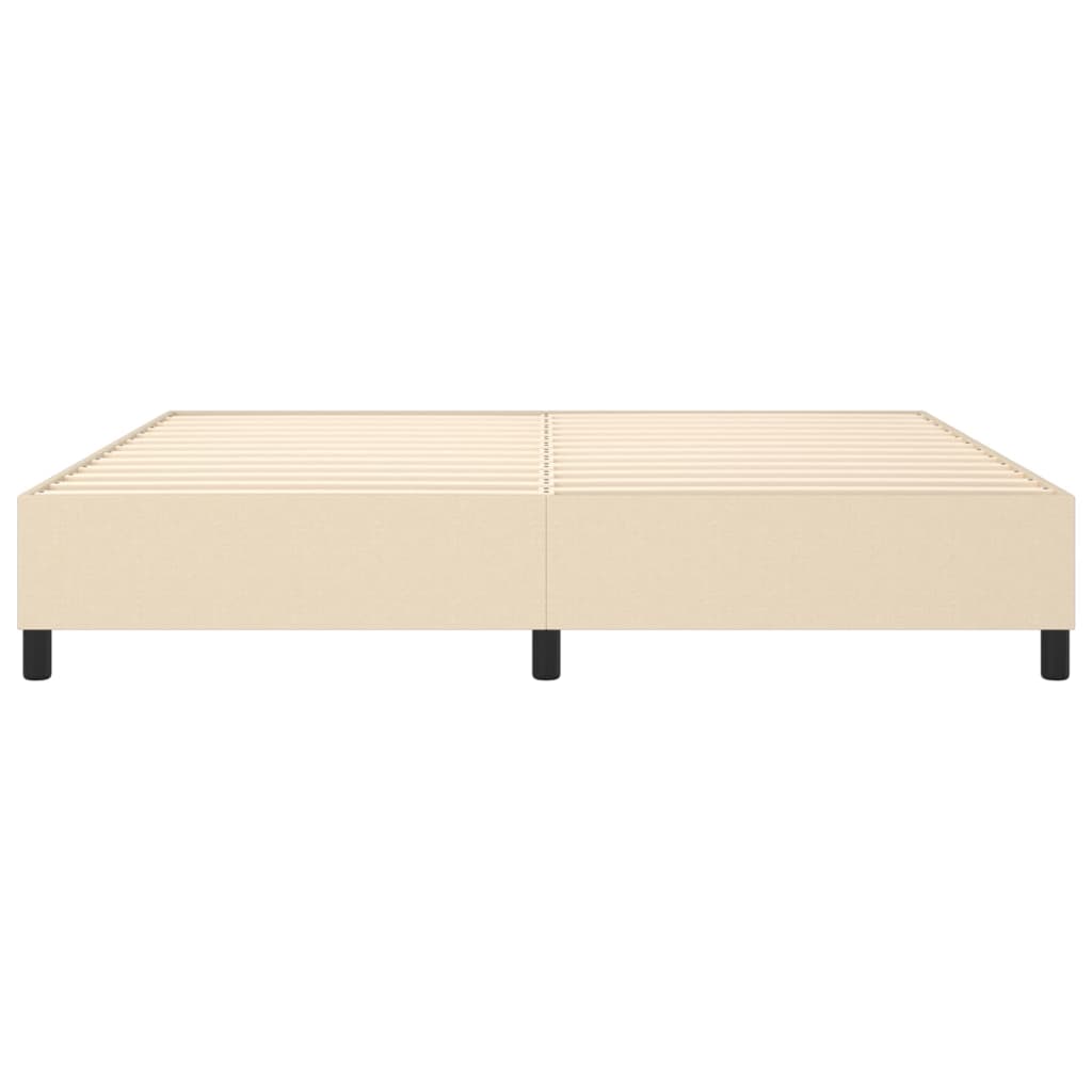 Cadre de lit sans matelas crème 200x200 cm tissu - XIOS