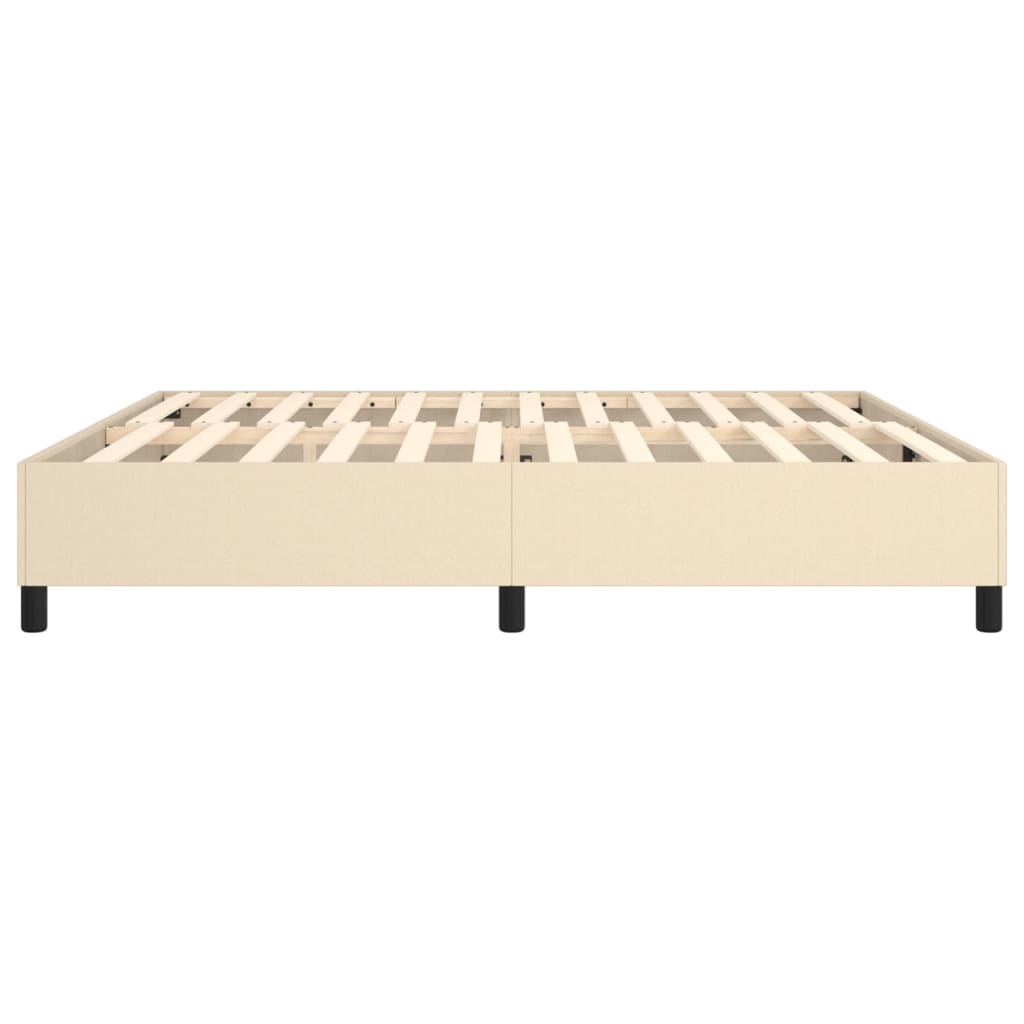 Cadre de lit sans matelas crème 200x200 cm tissu - XIOS