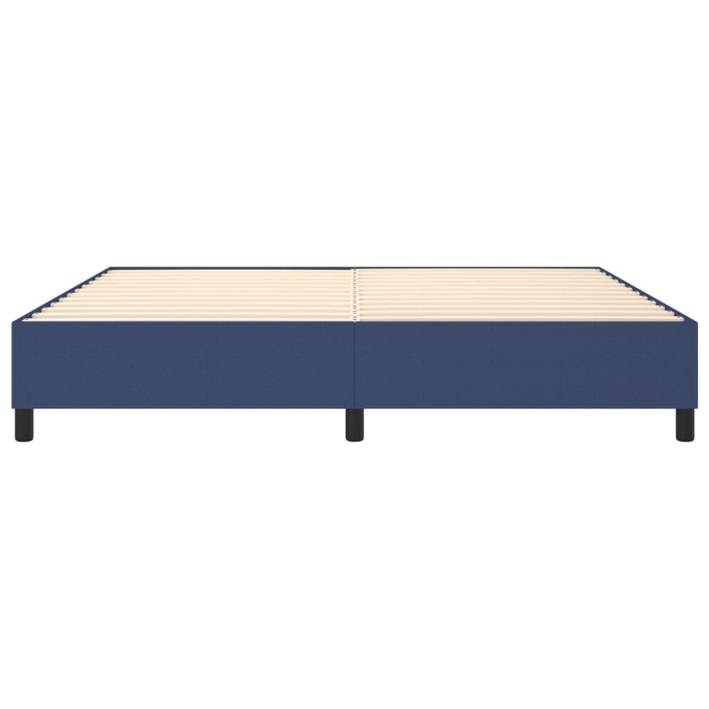 Cadre de lit sans matelas bleu 200x200 cm tissu - XIOS