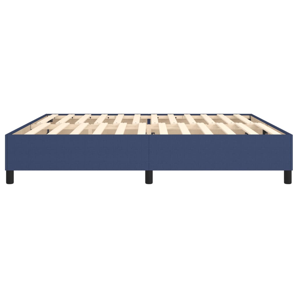 Cadre de lit sans matelas bleu 200x200 cm tissu - XIOS