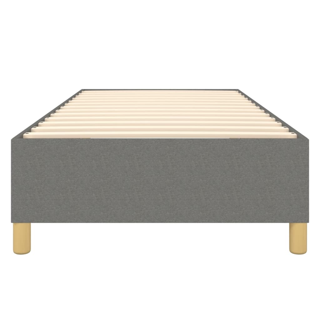 Cadre de lit sans matelas gris foncé 80x200 cm tissu - XIOS