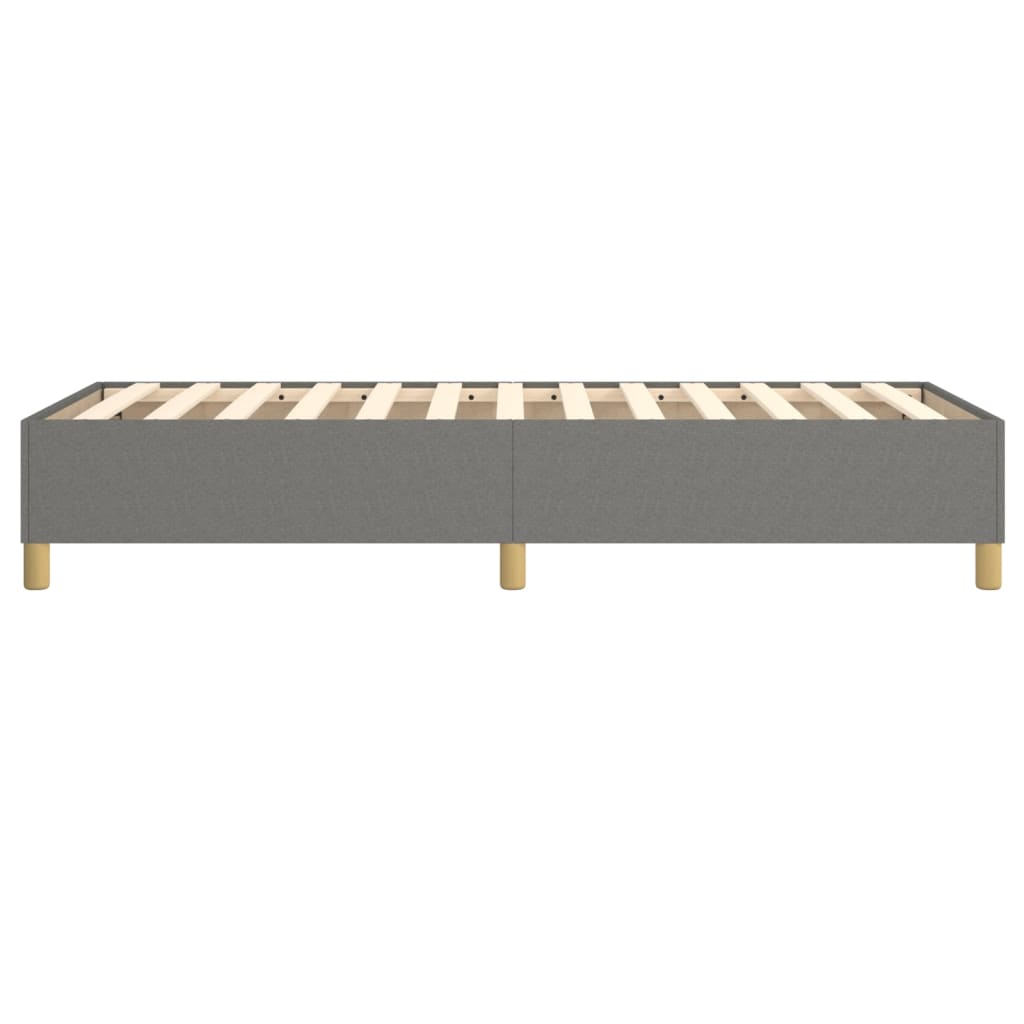 Cadre de lit sans matelas gris foncé 90x190 cm tissu - XIOS