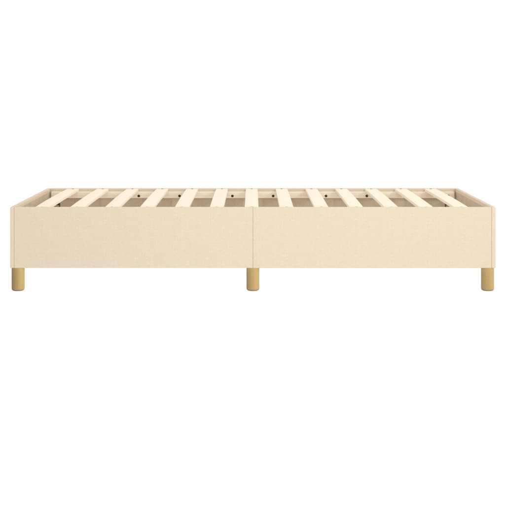 Cadre de lit sans matelas crème 90x190 cm tissu - XIOS