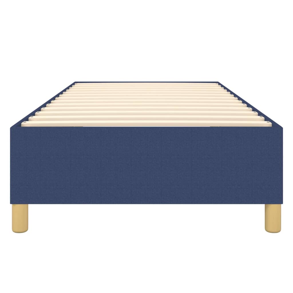 Cadre de lit sans matelas bleu 90x190 cm tissu - XIOS